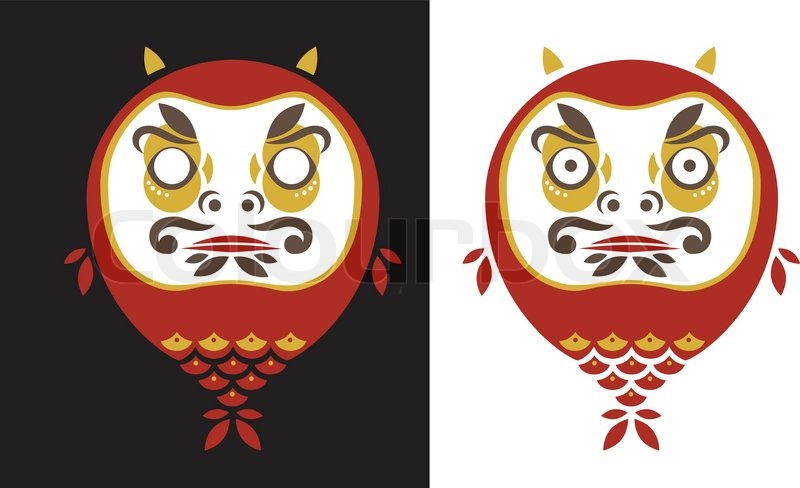 800x488 Two Phase Of Daruma Doll Stock Vector Colourbox