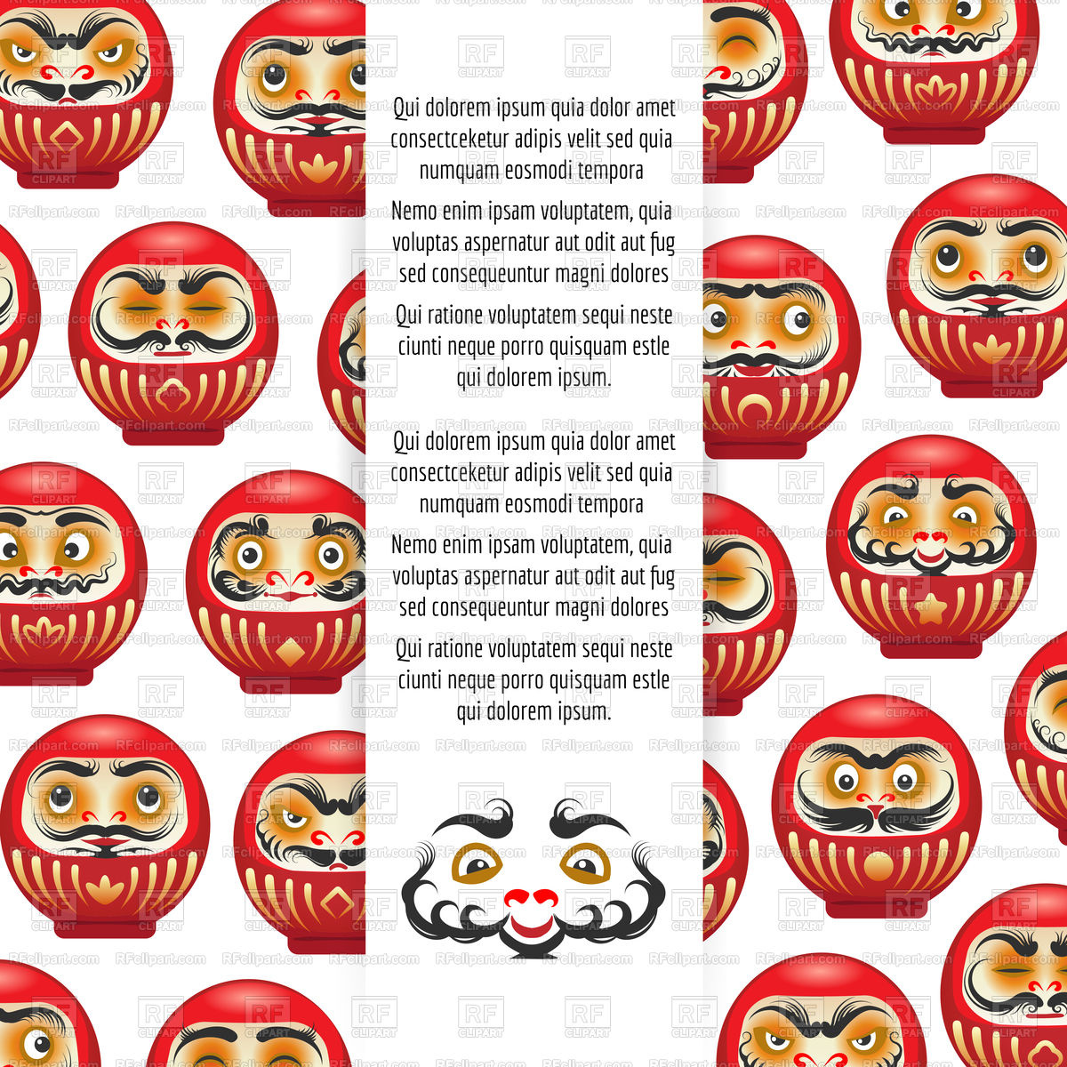 1200x1200 Colorful Japanese Daruma Dolls Poster Vector Image Of Backgrounds
