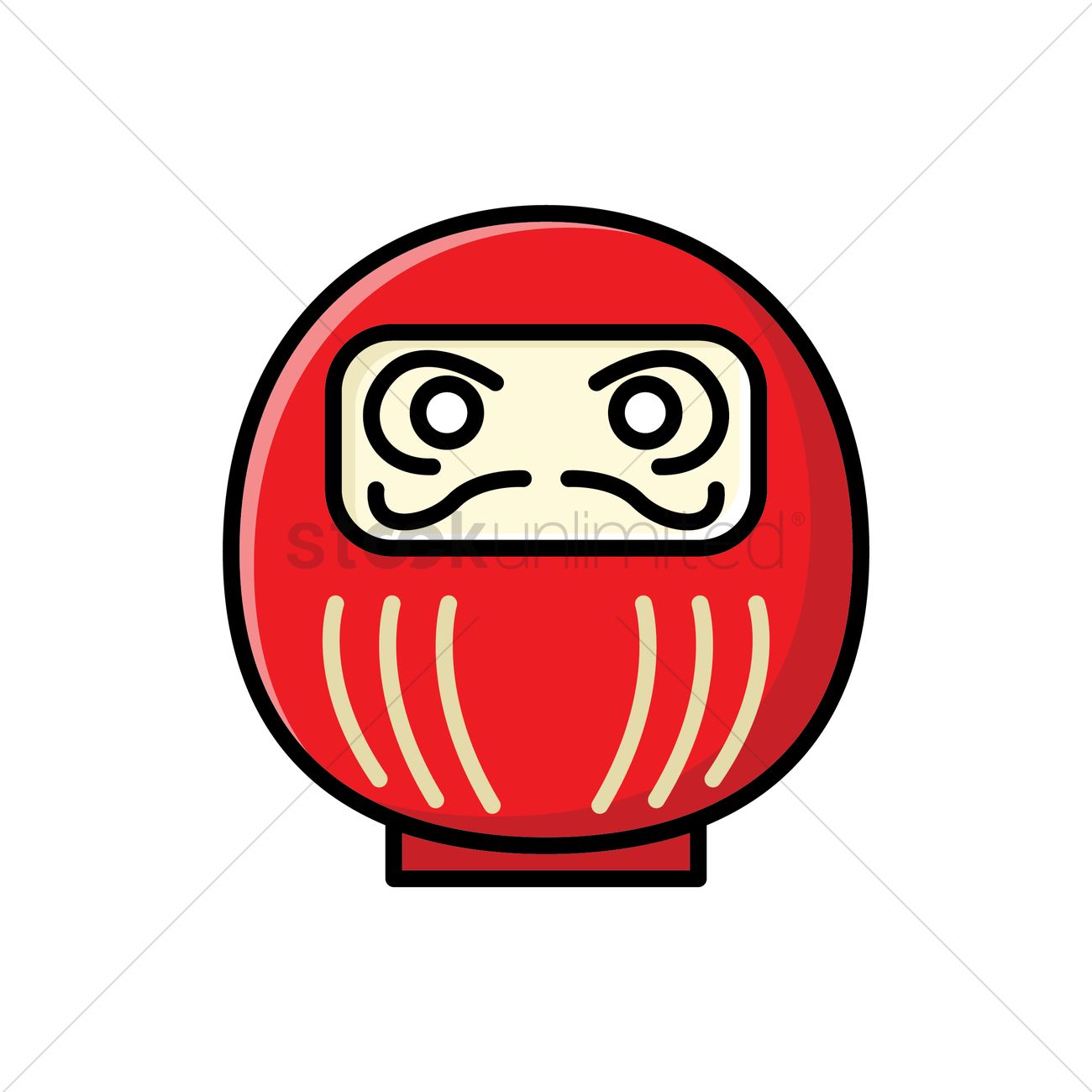 1300x1300 Daruma Doll Vector Image