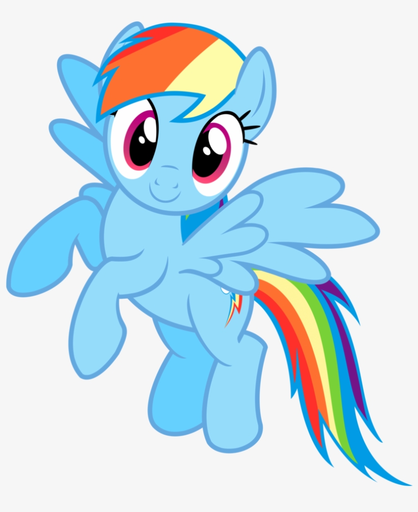 820x1003 Flying Rainbow Dash Vector