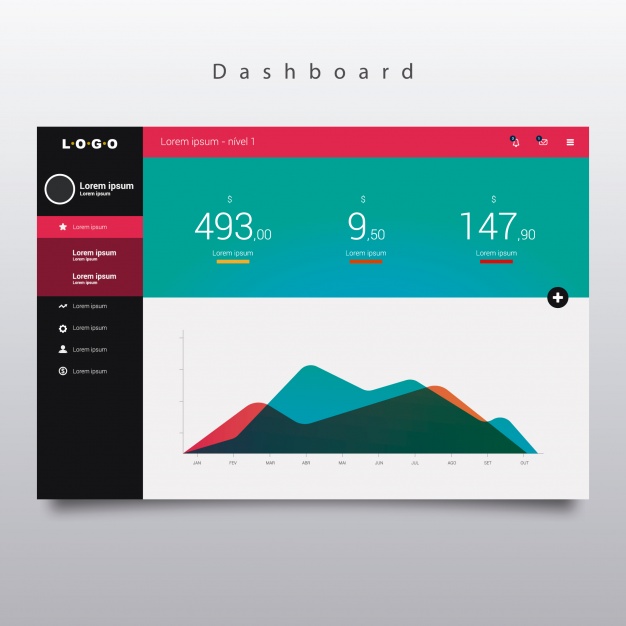Dashboard Template With Graphic Vector Free Download 626x626 Dashboard Template With Graphic Vector Free Download