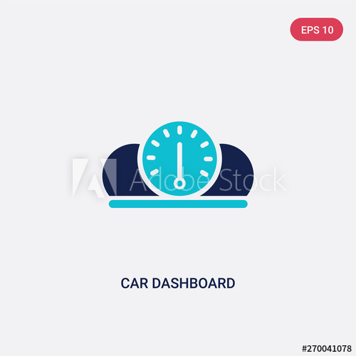 Two Color Car Dashboard Vector Icon From Car Parts Concept 500x500 Two Color Car Dashboard Vector Icon From Car Parts Concept
