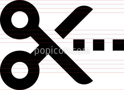 400x291 Cutting Scissors Dashed Line Vector Icon