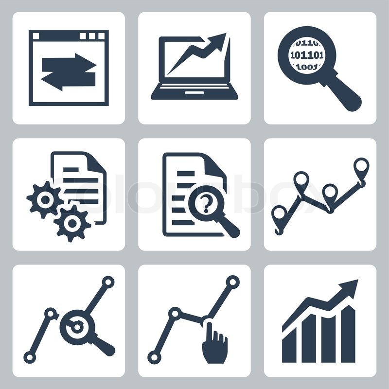 Vector Data Analysis Icons Set Stock Vector Colourbox 800x800 Vector Data Analysis Icons Set Stock Vector Colourbox