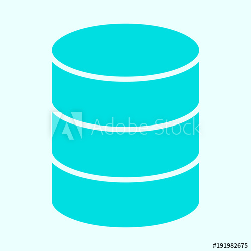 500x500 Database Icon Vector Simple Minimal Pictogram