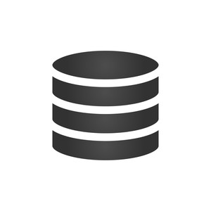 300x300 Database Icon, Vector Illustration Isolated On White Background