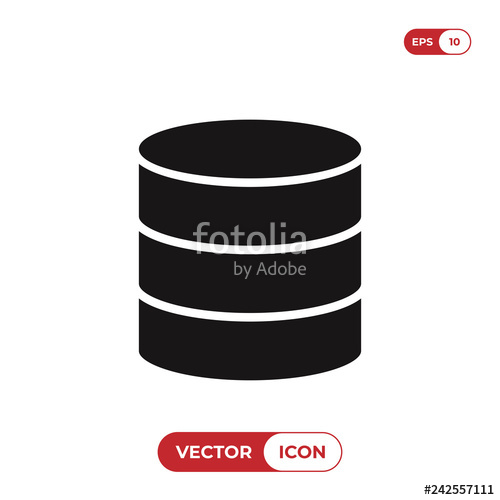 500x500 Database Icon Vector Stock Image And Royalty Free Vector