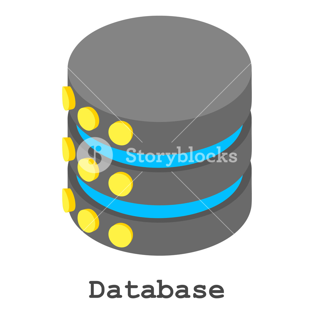 1000x1000 Database Icon Isometric Illustration Of Database Vector Icon