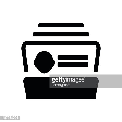 416x416 Business Cards Database Icon Vector Illustration On White