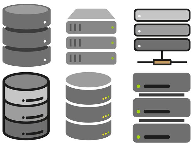 613x490 Vector Flat Database Icons