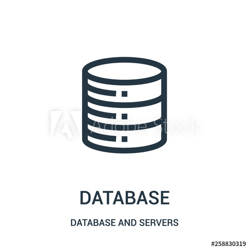 500x500 Database Icon Vector From Database And Servers Collection Thin