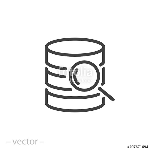 500x500 Search Database Icon Vector Stock Image And Royalty Free Vector