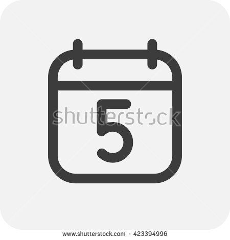450x470 Calendar Icon Vector Simple Calendar With Date Great Stock