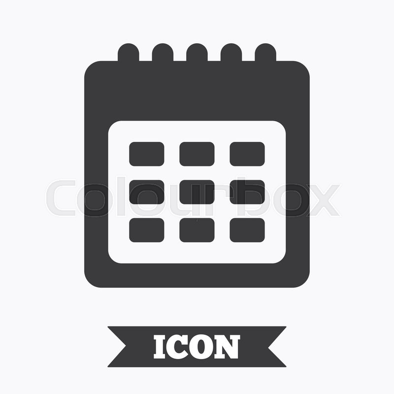 800x800 Calendar Sign Icon Date Or Event Stock Vector Colourbox