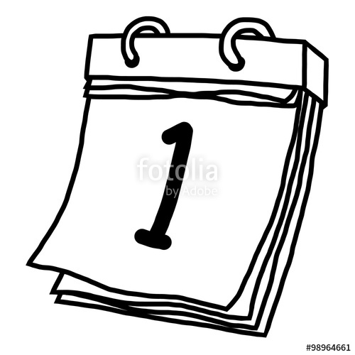 500x500 First Date Calendar Cartoon Vector And Illustration, Black