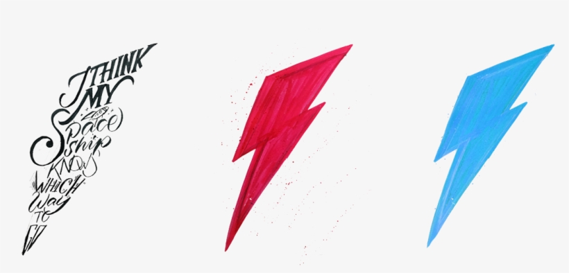 820x394 David Bowie Lightning Bolt Png