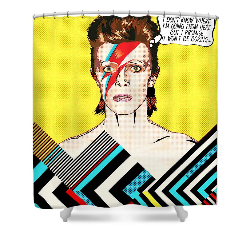 800x800 David Bowie Pop Art Shower Curtain For Sale