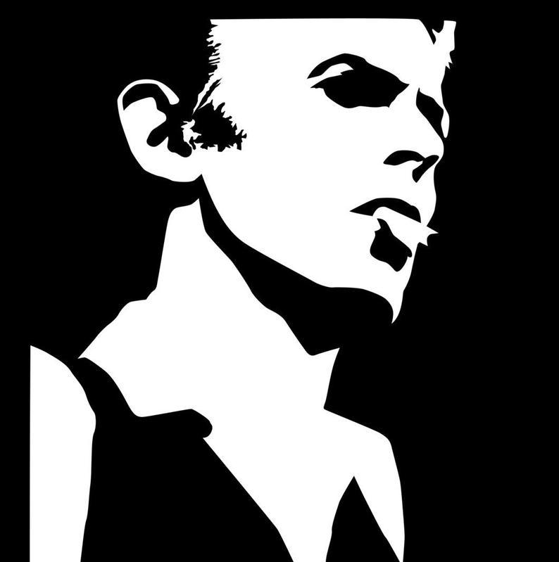 794x799 David Bowie Vector Silhouette Photoshop Layers Etsy