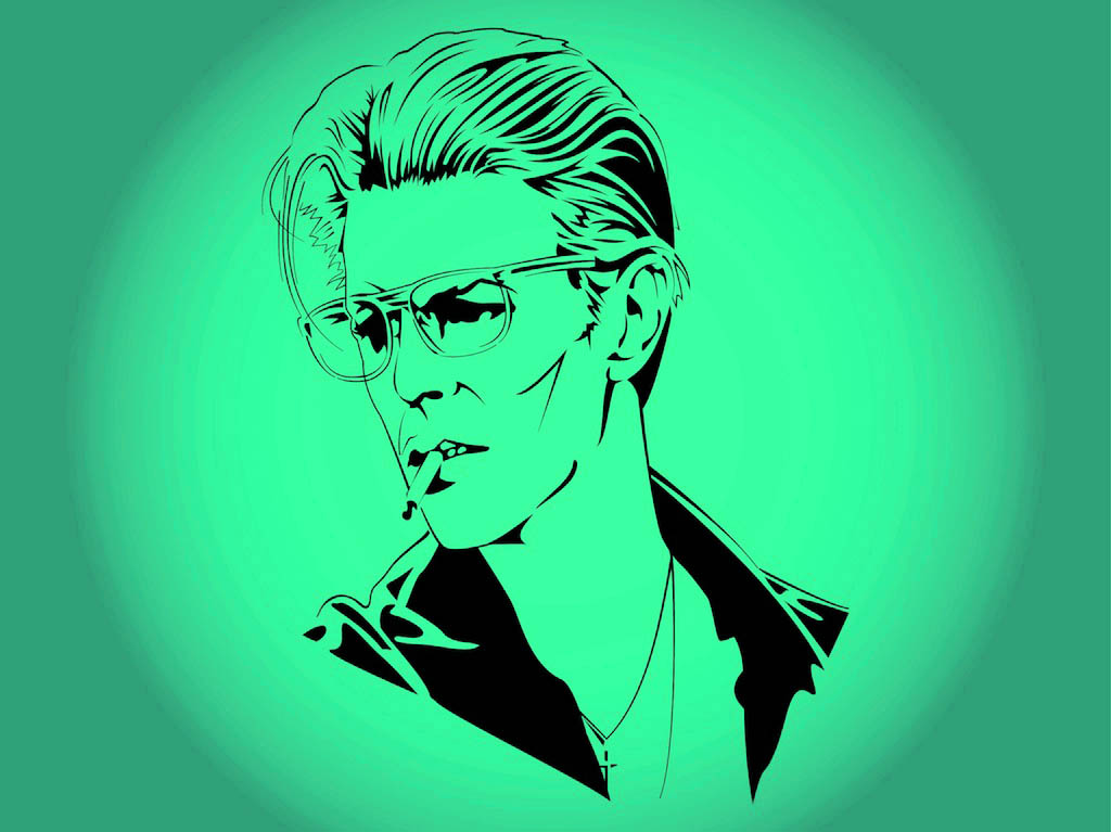 1024x767 David Bowie Vector Vector Art Graphics