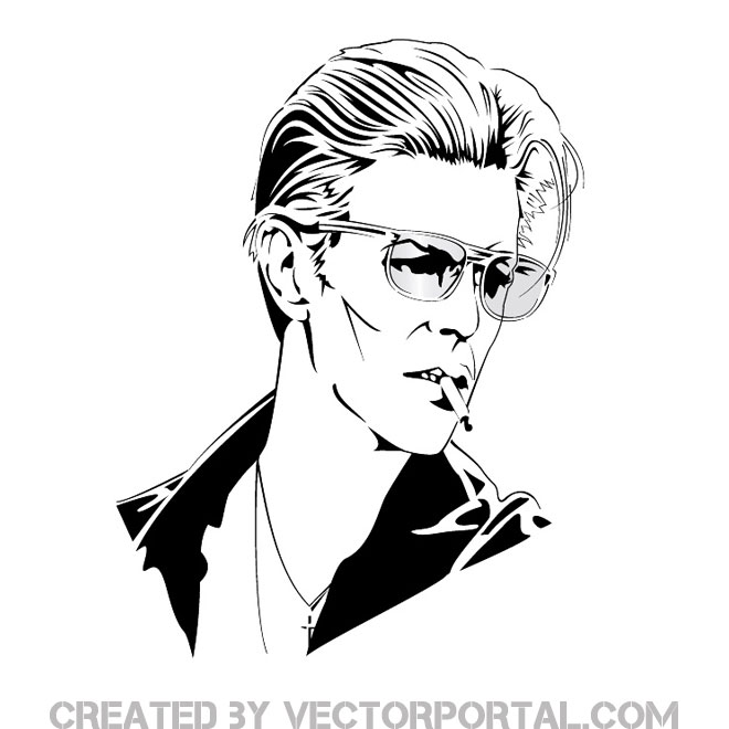 660x660 David Bowie Vector Image