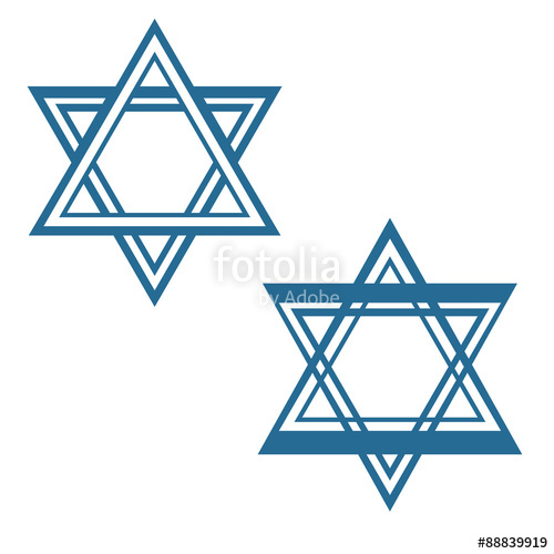 500x500 David Star Jewish Star Vector Symbol Design Stock Image