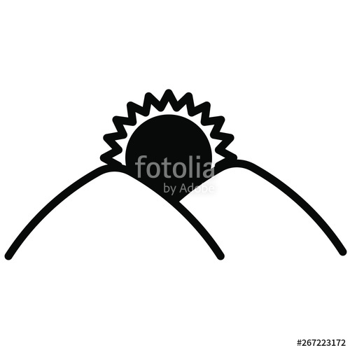 500x500 Nice Glyph Dawn Vector Icon Stock Image And Royalty Free Vector