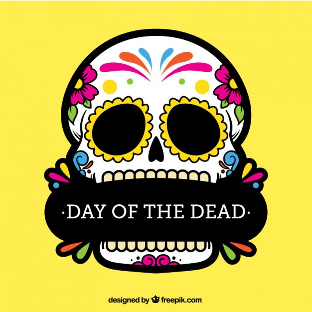 Colorful Day Of The Dead Skull Vector Free Download 626x626 Colorful Day Of The Dead Skull Vector Free Download