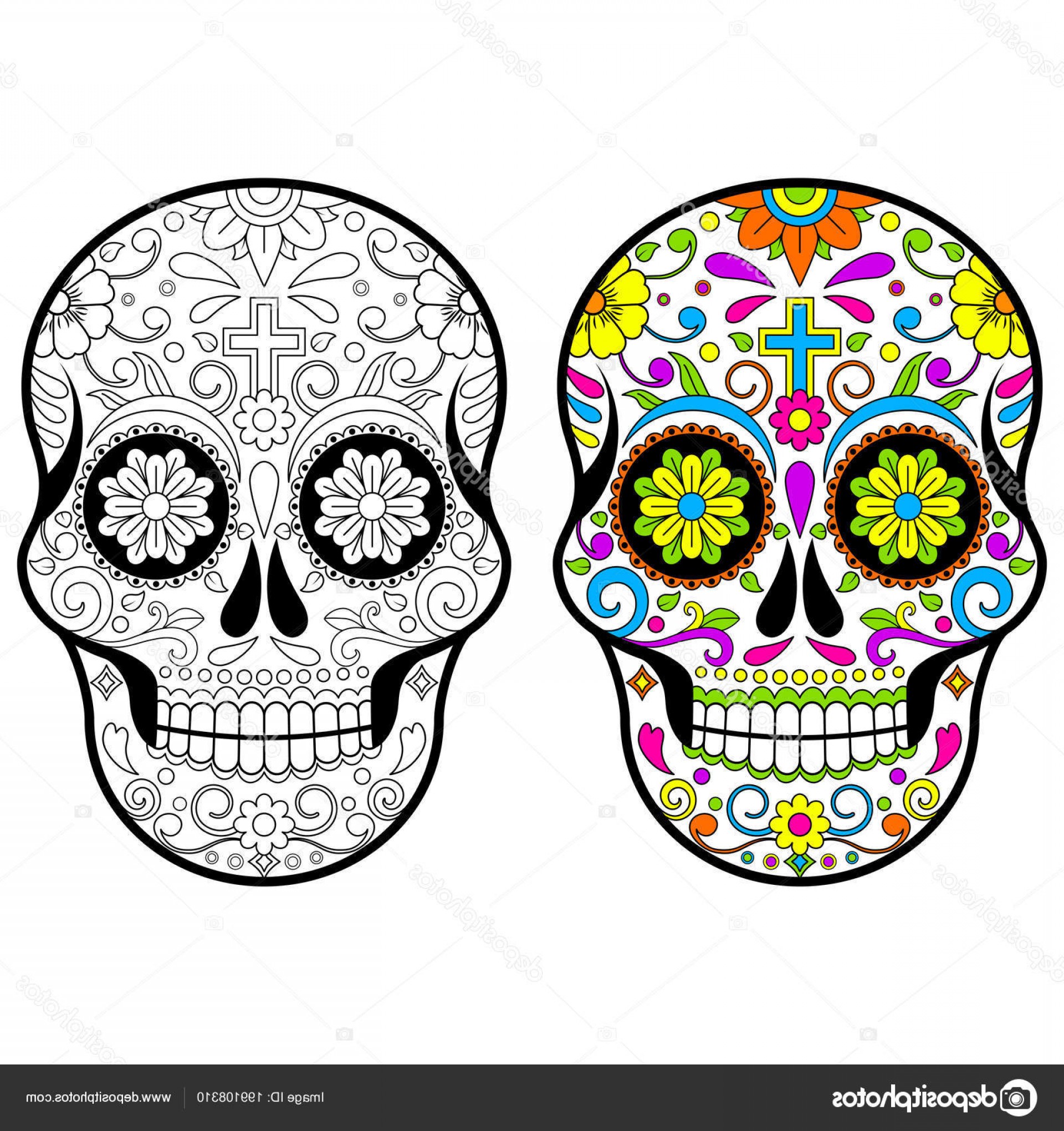 1920x2040 Stock Illustration Mexican Sugar Skulls Day Dead Hoodamathrun