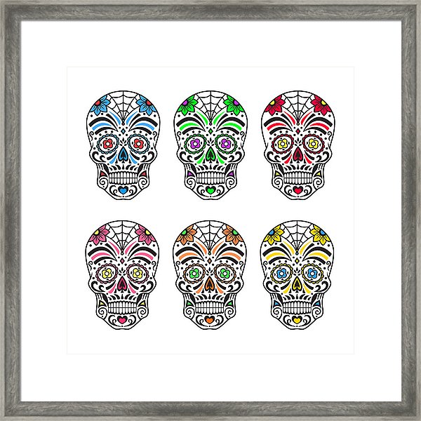 600x600 Sugar Skulls Colorful Tattoos Mexican Day Of The Dead Vector