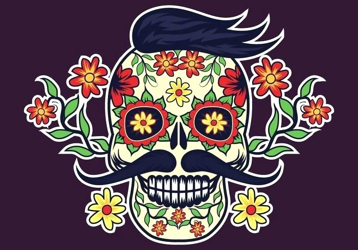 700x490 Day Of The Dead Flowers Vector
