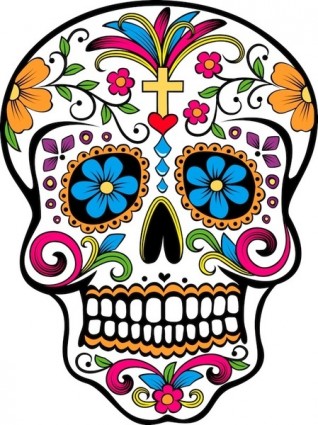 318x425 Day Of The Dead Skull Free Vector For Free Download