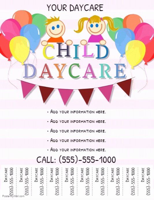533x690 Daycare Flyer Template Free Vector Latter Example