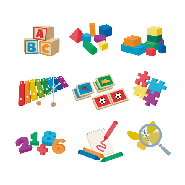 626x626 Daycare Toys Vector Premium Download