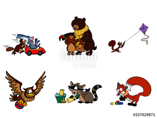 500x375 Six Forest Animals For Daycare Stock Image And Royalty Free