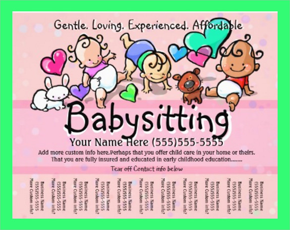 585x465 Daycare Flyer Template