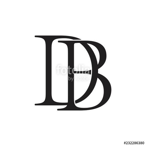 500x500 Letters Db Linked Logo Vector Stock Image And Royalty Free Vector