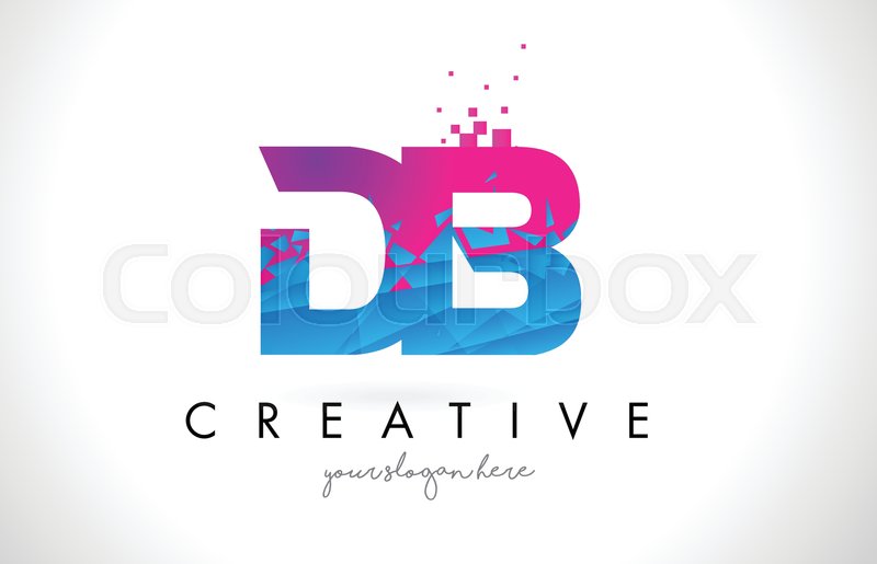 800x515 Db D B Letter Logo With Broken Stock Vector Colourbox