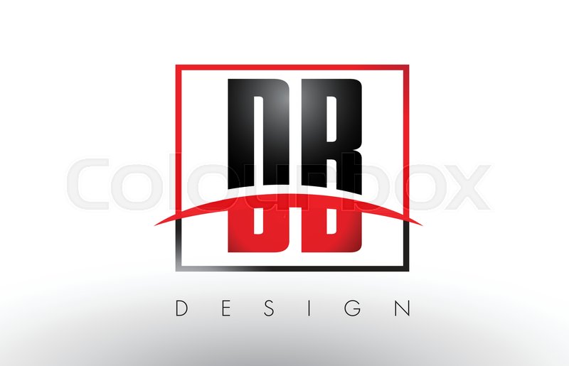800x515 Db D B Logo Letters With Red And Black Stock Vector Colourbox