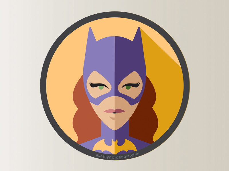 800x600 Batgirl 'flat Icon Superhero Challenge'