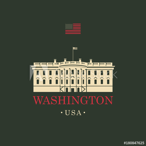 500x500 Vector Travel Banner The Presidential Residence The White House