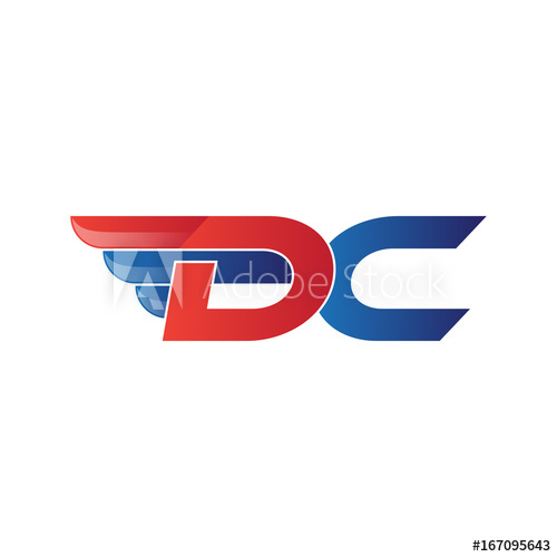 500x500 Fast Initial Letter Dc Logo Vector Wing