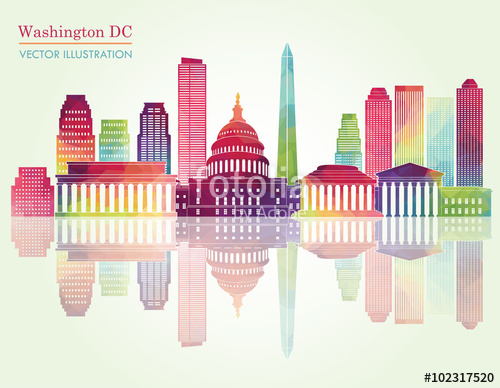 500x388 Washington Dc Skyline Vector Illustration Stock Image