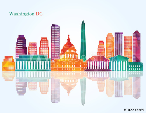 500x388 Washington Dc Skyline Vector Illustration