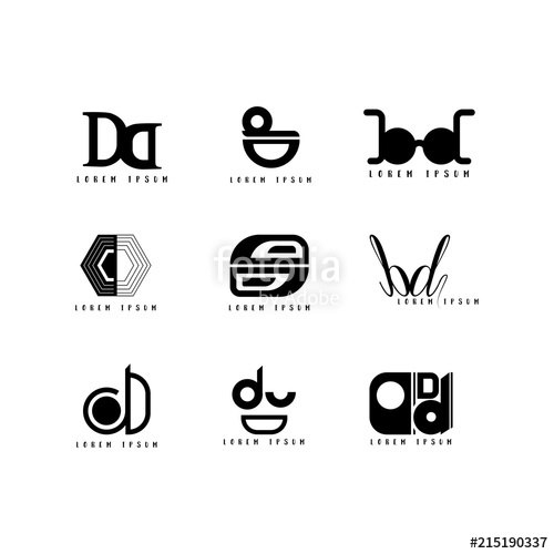 Dd Logo Vector, Design Letter With Creative Font Set Stock Image 500x500 Dd Logo Vector, Design Letter With Creative Font Set Stock Image