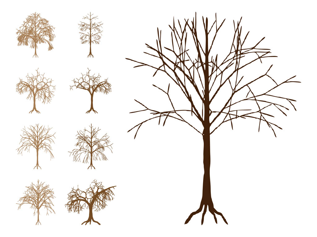 1024x765 Dead Trees Silhouettes Vector Art Graphics
