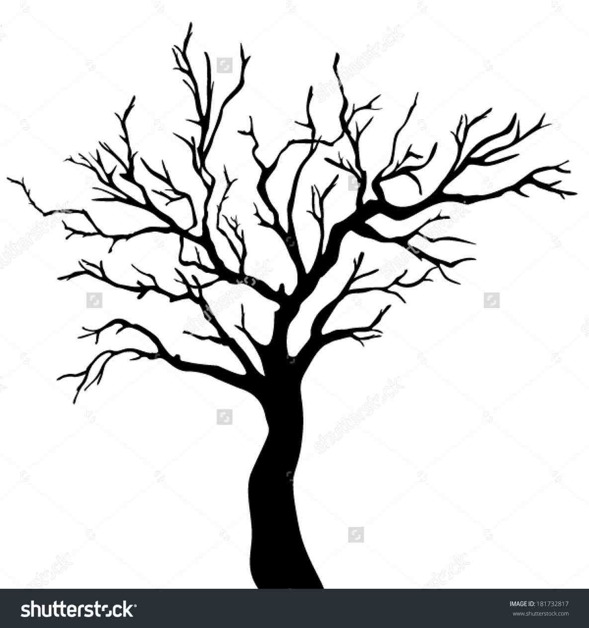 1185x1264 Big Dead Tree Drawing Ngorong Club Bare Trees Tree Stencil