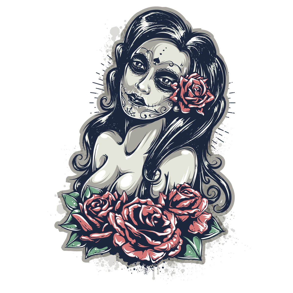 1200x1200 Download Cuisine Style Mexican Calavera Dead Vector Gothic Hq Png