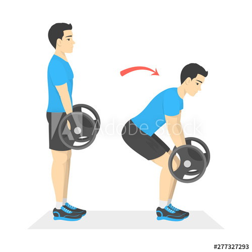 Man Doing Deadlift Exercise With Barbell Athletic Workout 500x500 Man Doing Deadlift Exercise With Barbell Athletic Workout
