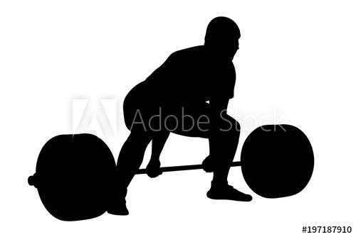 Powerlifter Exercise Deadlift Heavy Weight Black Silhouette 500x334 Powerlifter Exercise Deadlift Heavy Weight Black Silhouette