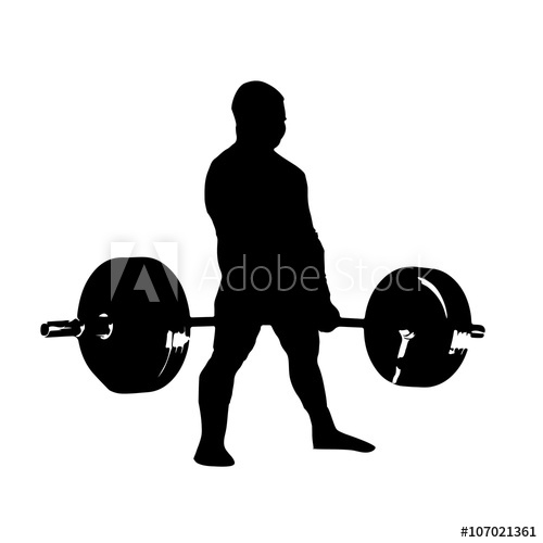 Silhouette Of Man With Barbell Deadlift 500x500 Silhouette Of Man With Barbell Deadlift